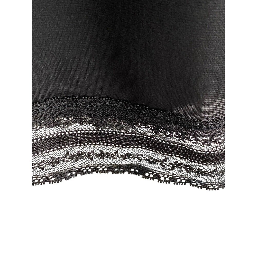 Vintage Half Slip Womens Large Black Nylon Lace Made in USA - Picture 4 of 5